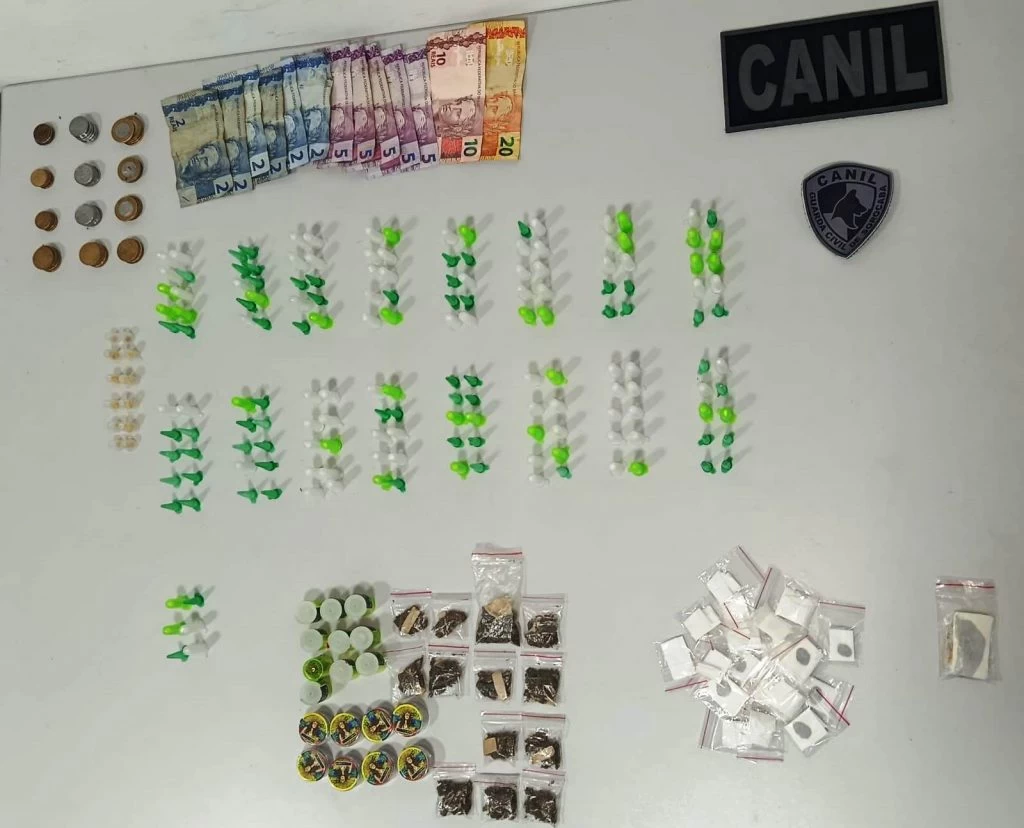 GCM detém um por tráfico e recolhe 234 porções de drogas no Parque São Bento