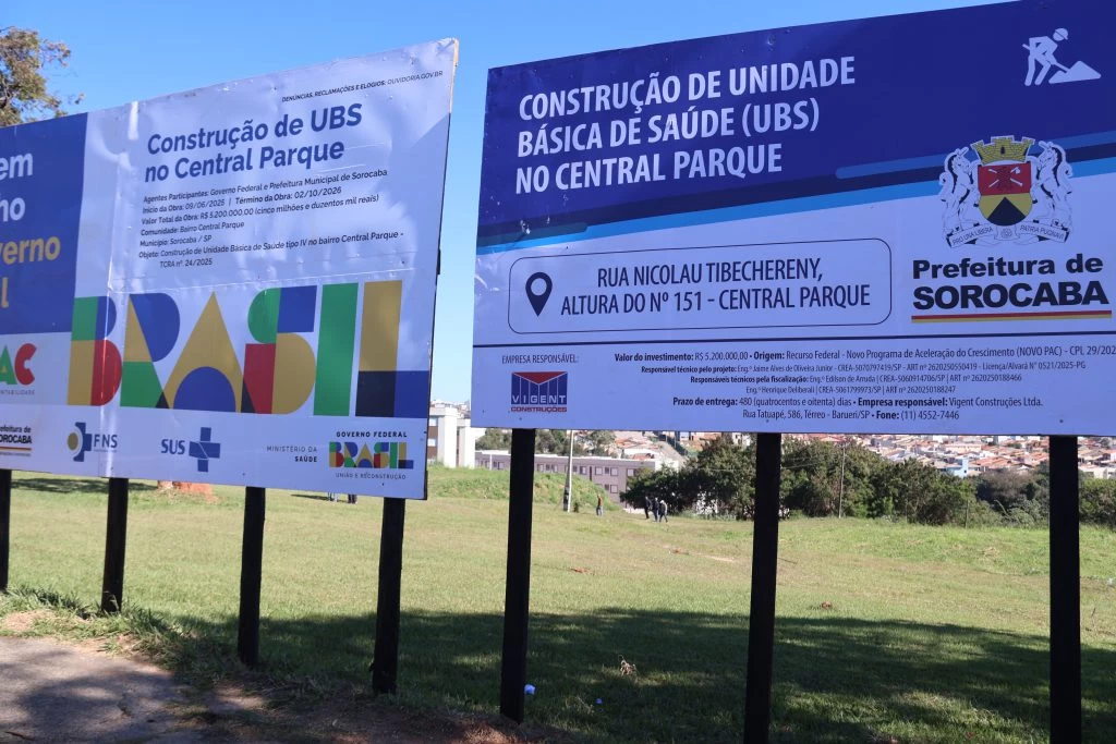 Prefeitura de Sorocaba inicia construção das UBSs Central Parque e São Conrado