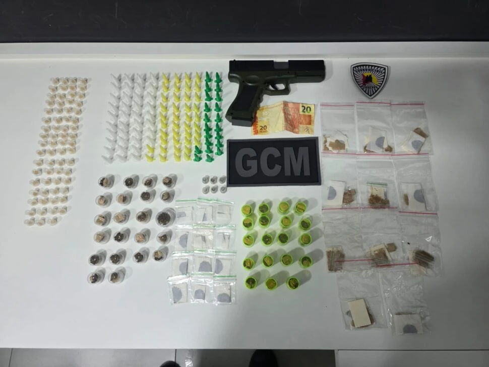 GCM detém homem com 236 porções de drogas no Parque São Bento