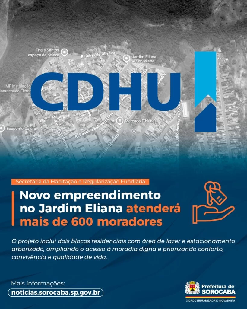 Novo empreendimento da CHDU no Jardim Eliana atenderá mais de 600 moradores