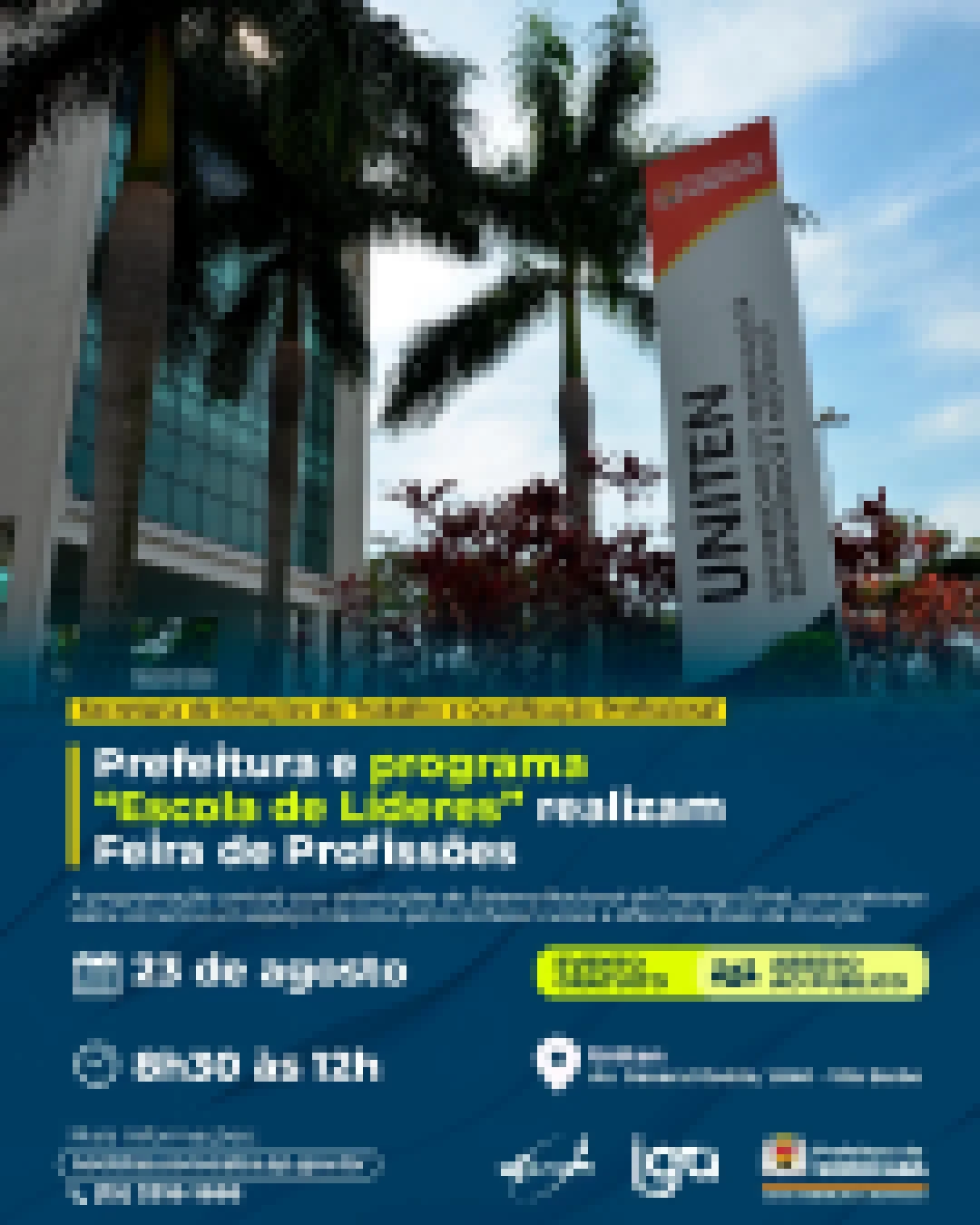 Prefeitura e programa “Escola de Líderes” realizam Feira de Profissões neste sábado (23)