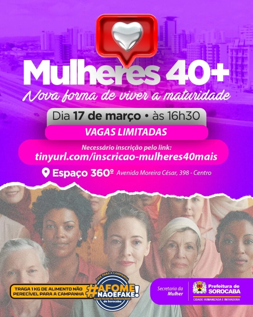 Secretaria da Mulher abre inscrições para projeto “Mulheres 40+: Nova forma de viver a maturidade”