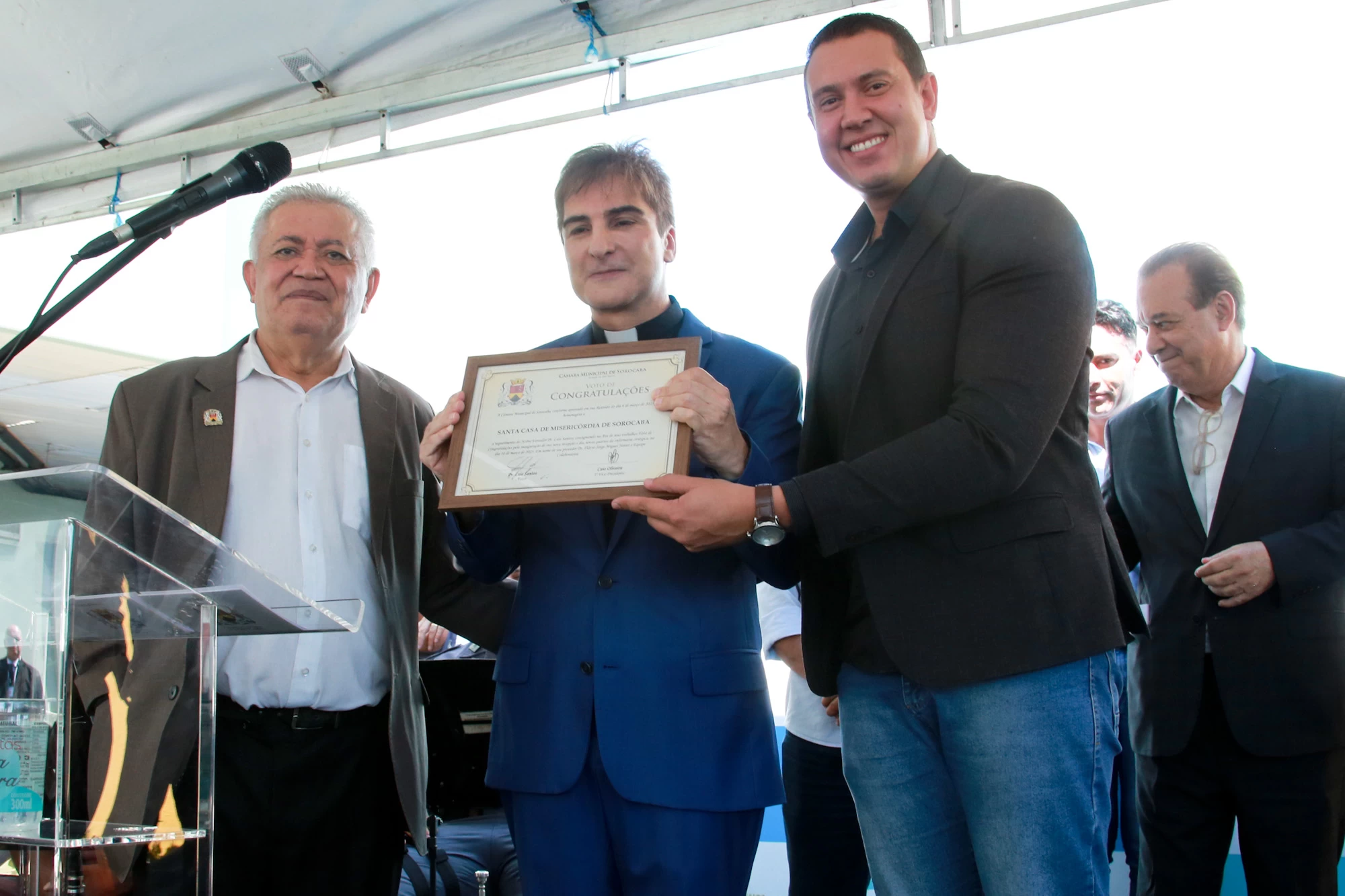 Presidente Luis Santos e vereadores participam da inauguração de novas instalações na Santa Casa de Sorocaba