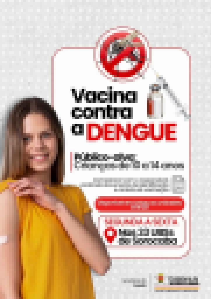 Vacinação contra dengue para público de 10 a 14 anos continua disponível nas 33 UBSs