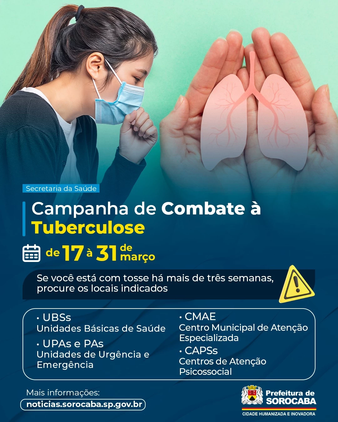 Sorocaba realiza campanha de combate à tuberculose nas unidades de saúde