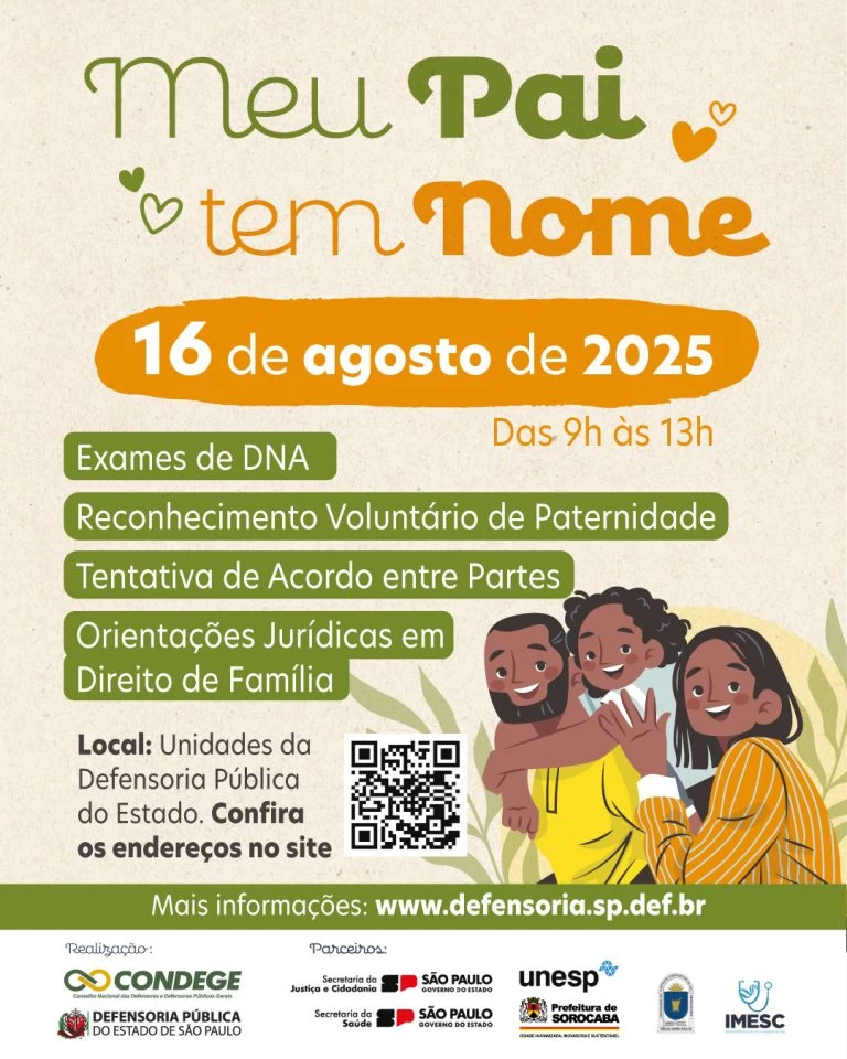 Sorocaba terá mutirão para assegurar o direito à paternidade