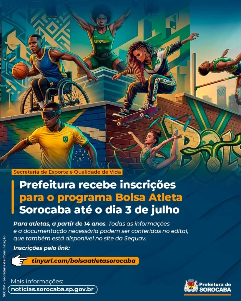 Prefeitura recebe inscrições para o programa Bolsa Atleta Sorocaba até o dia 3 de julho