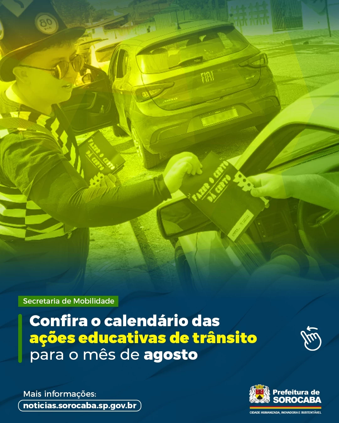 Semob inicia mês de agosto com ações educativas na porta das escolas
