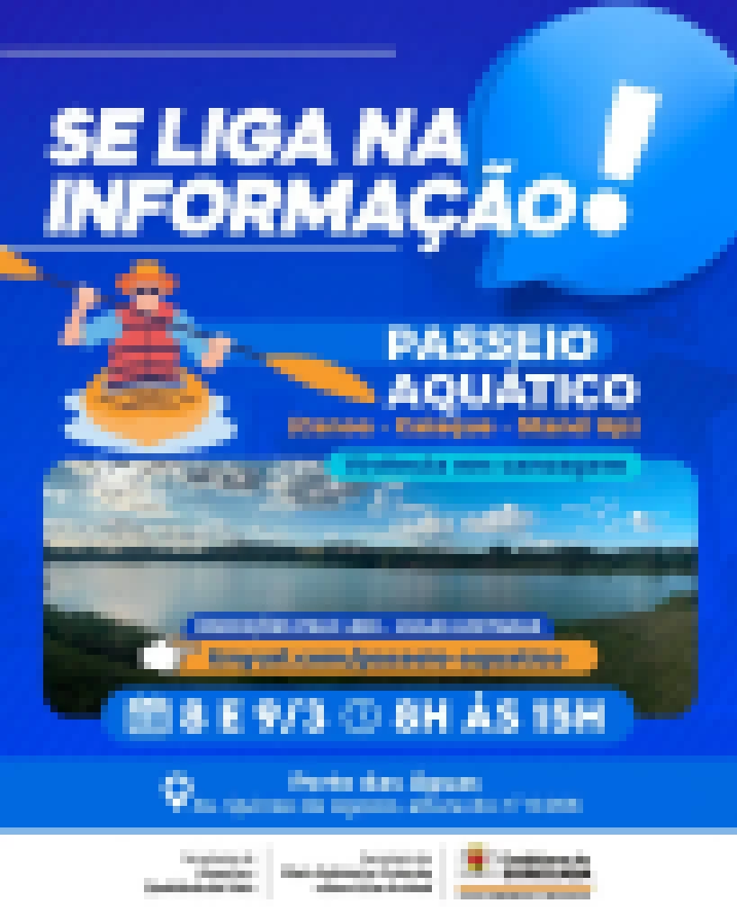 Inscrições abertas para Passeio Aquático no Parque Porto das Águas