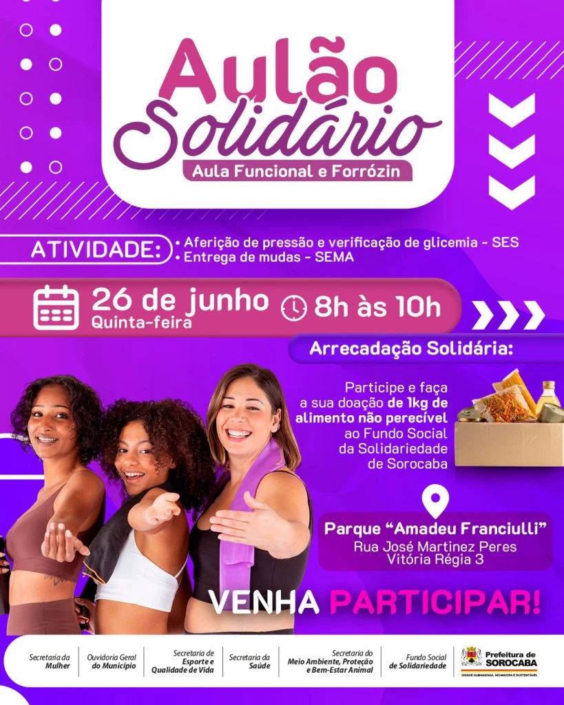 “Aulão Solidário” acontece no Vitória Régia nesta quinta-feira (26)