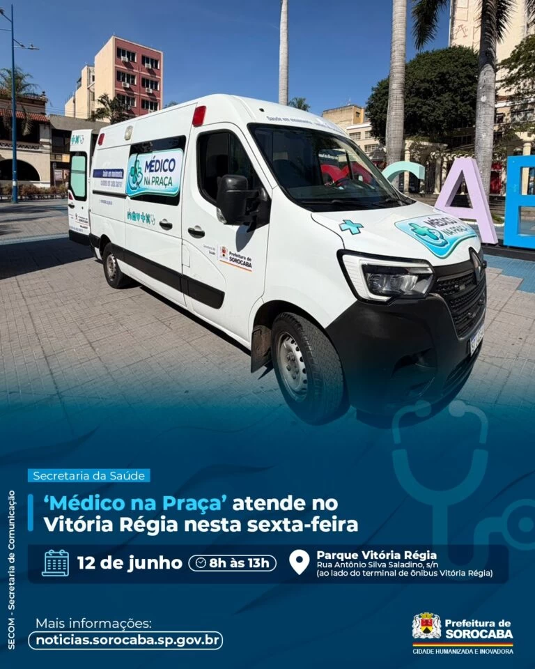 ‘Médico na Praça’ atende no Vitória Régia nesta sexta-feira (12)