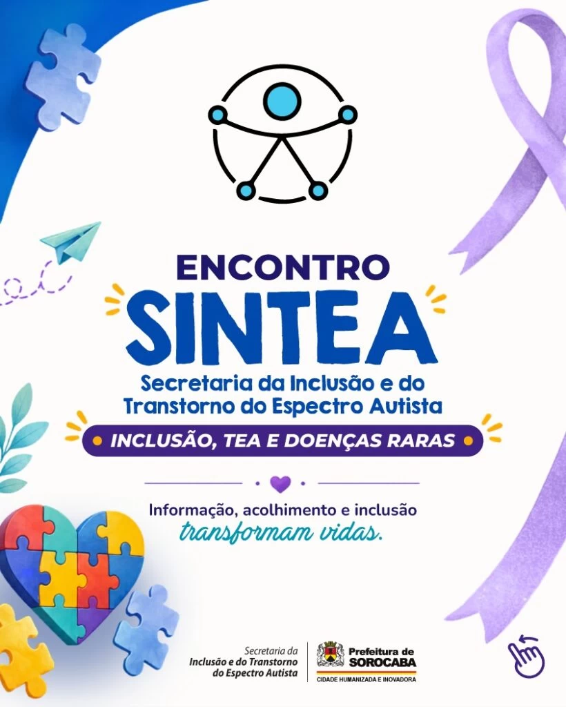 Secretaria de Inclusão e Transtorno do Espectro Autista promove evento de capacitação sobre o tema “Inclusão, TEA e Doenças Raras” no dia 9 de junho