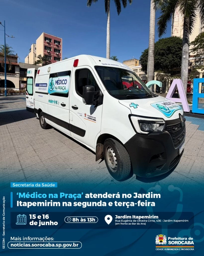 ‘Médico na Praça’ atenderá no Jardim Itapemirim na segunda e terça-feira (15 e 16 de junho)