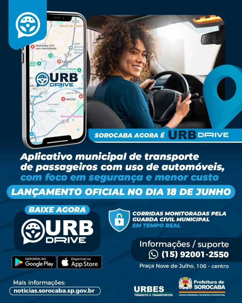 Prefeitura de Sorocaba inicia operação do URB Drive nesta quarta-feira (18)