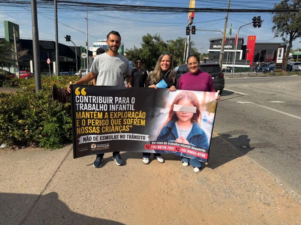 Prefeitura realiza ações de conscientização contra o trabalho infantil em cruzamentos de Sorocaba