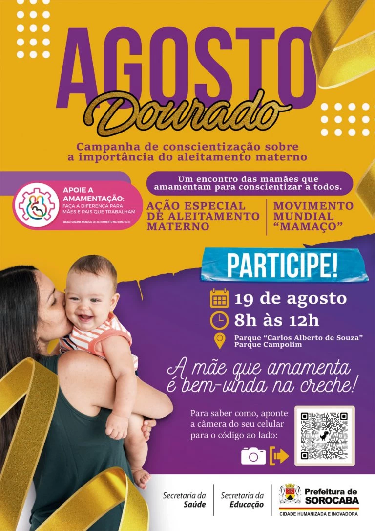 Prefeitura de Sorocaba promove ações da campanha Agosto Dourado