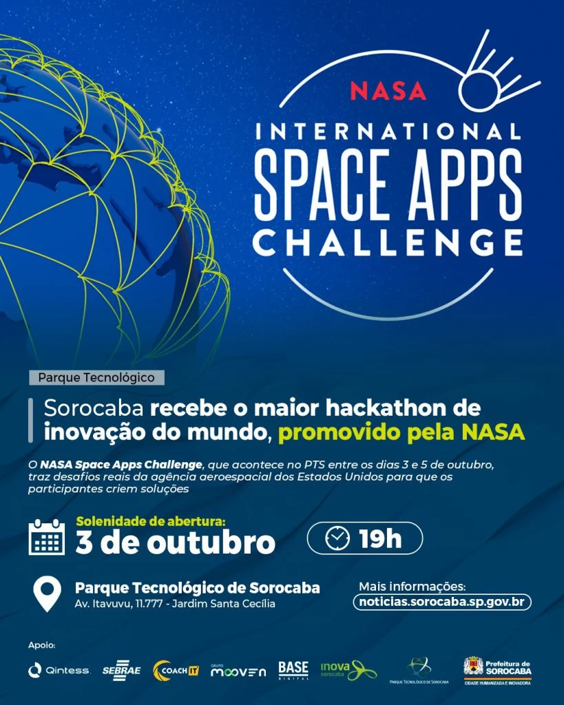 Sorocaba recebe o maior hackathon de inovação do mundo, promovido pela NASA