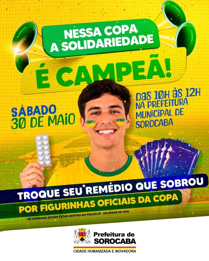 Prefeitura promove ação solidária de troca de figurinhas por remédios excedentes com destinação a entidades sociais
