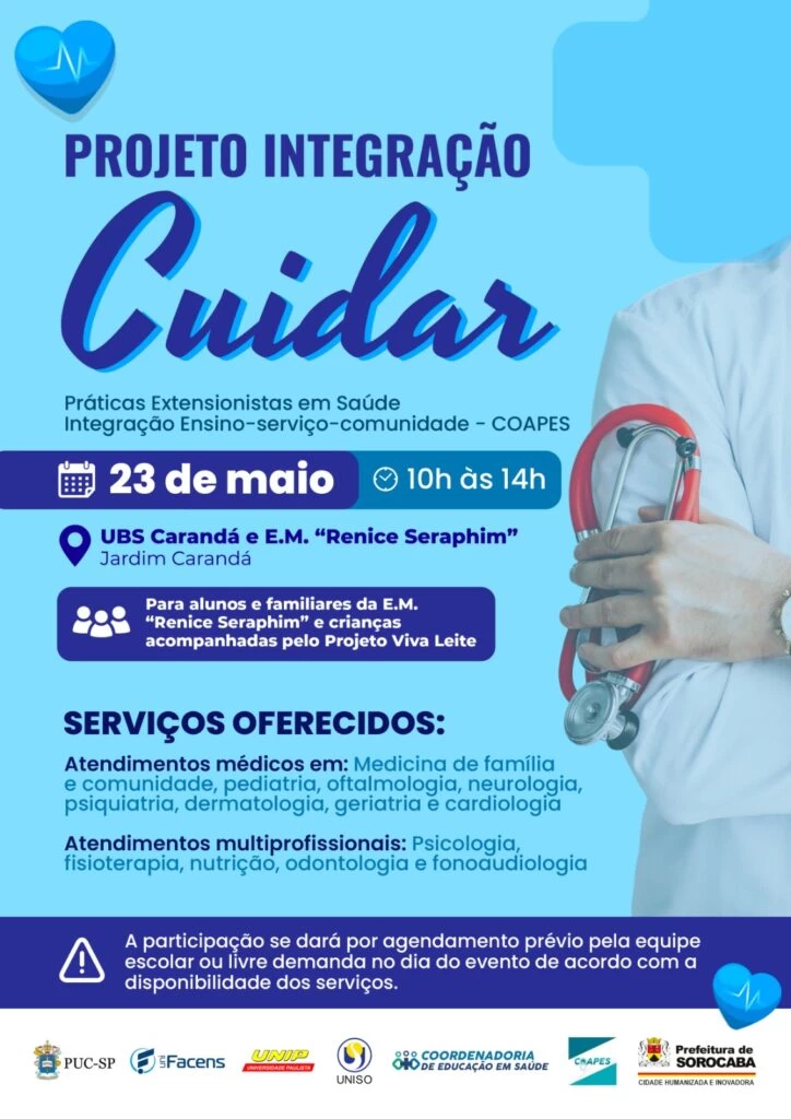 Projeto ‘Integração Cuidar’ leva serviços gratuitos à comunidade do Carandá neste sábado (23)