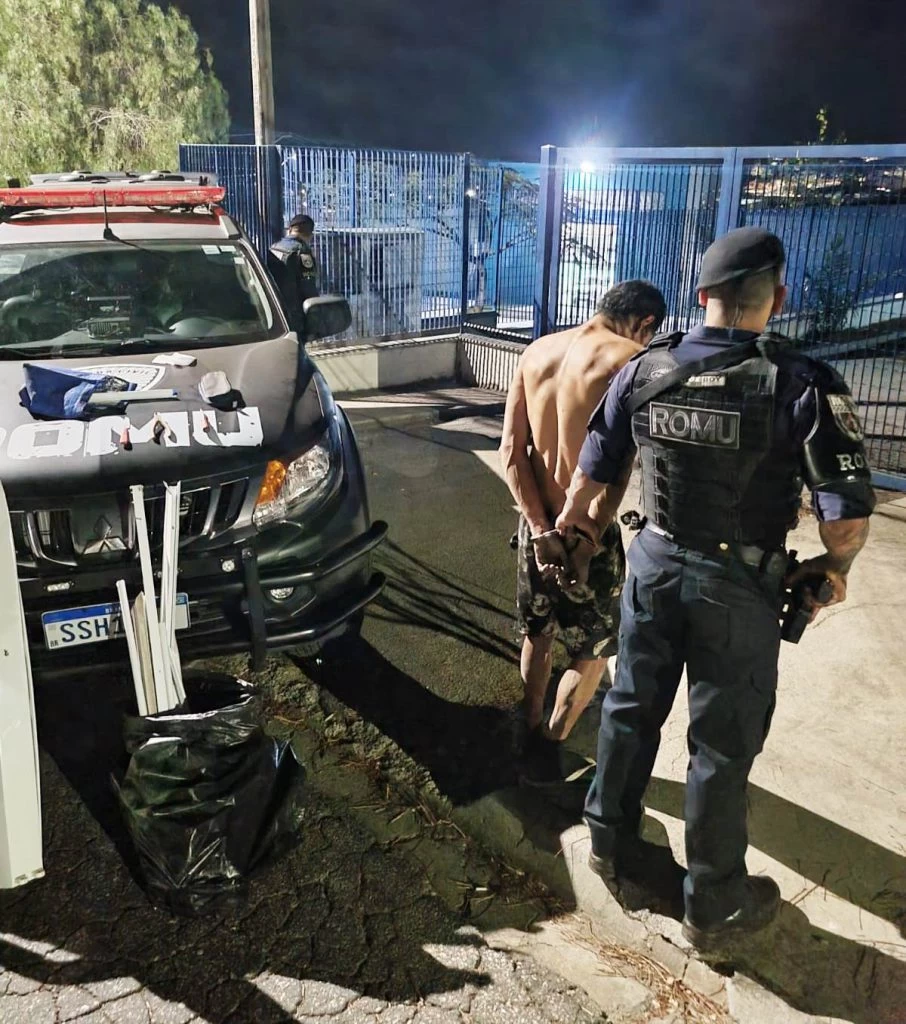 GCM detém homem por invadir escola em reforma para furtar objetos