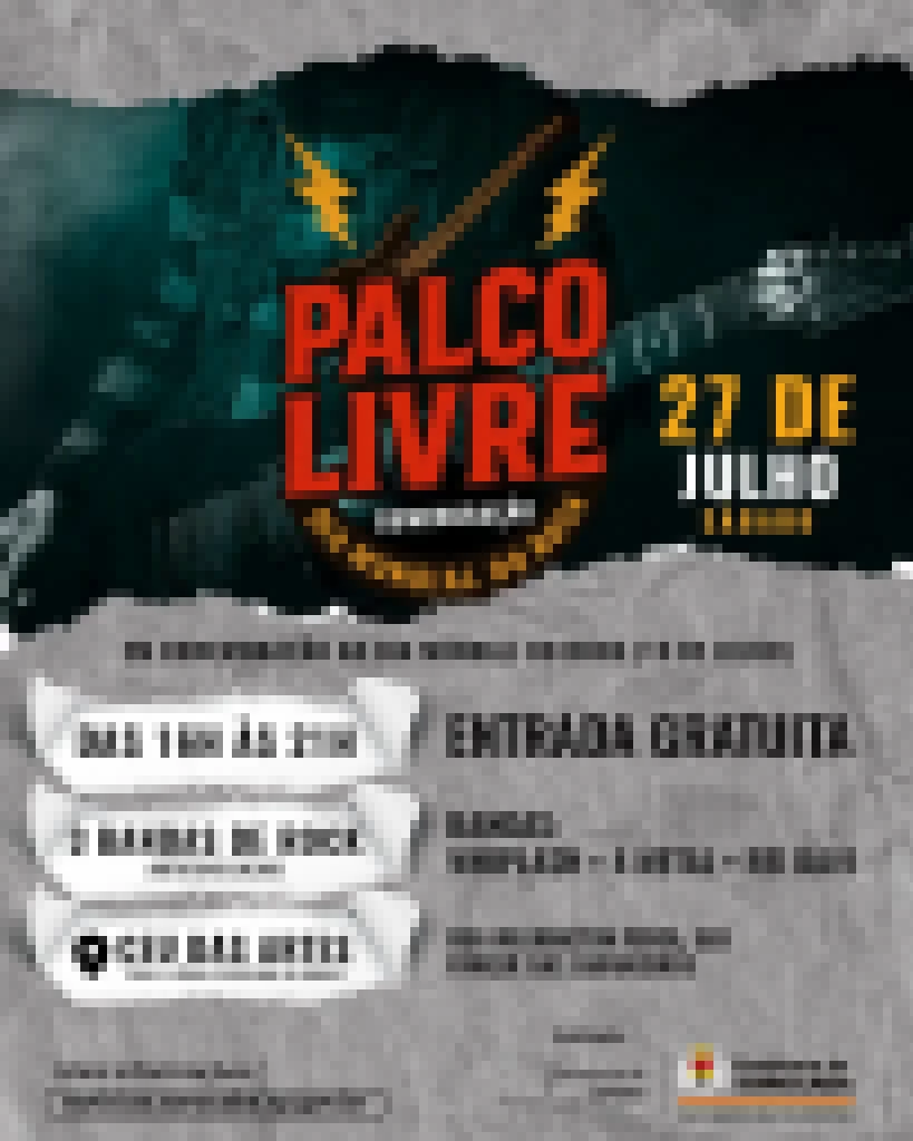 “Palco Livre – Dia Mundial do Rock” acontece no CEU das Artes no dia 27 de julho