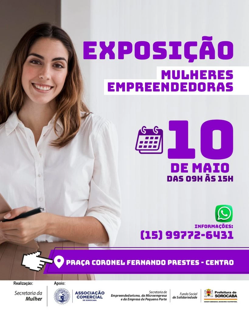 3ª Expo Mulheres Empreendedoras é realizada na Praça Coronel Fernando Prestes