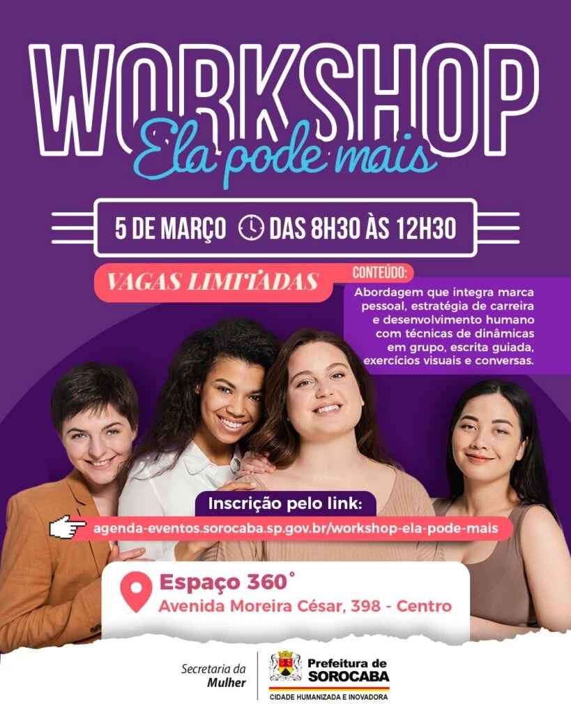 Secretaria da Mulher abre inscrições para workshop sobre transição profissional