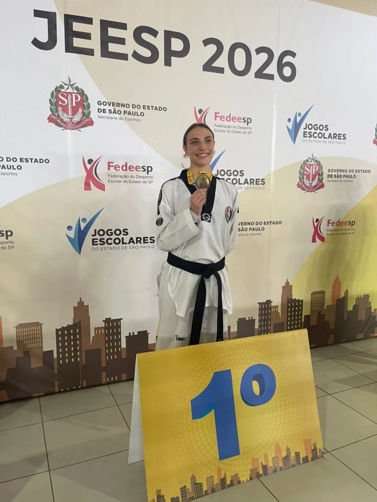 Sorocaba conquista ouro no taekwondo feminino nos Jogos Escolares do Estado de São Paulo