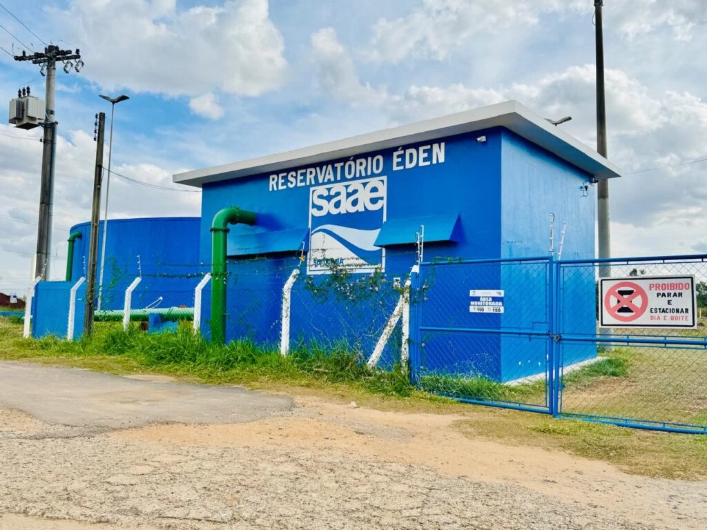 Saae/Sorocaba executa manutenção preventiva no Centro de Distribuição de Água Novo Éden na quinta-feira (21)