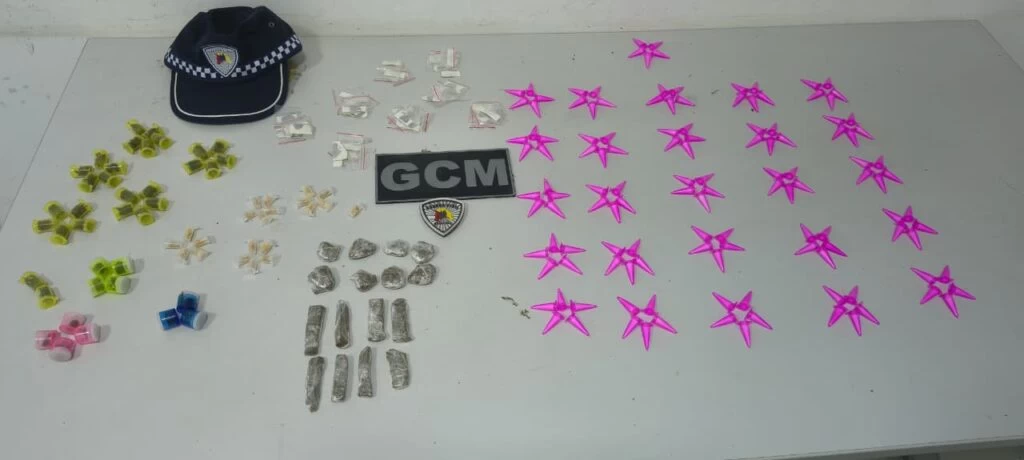 GCM apreende 244 porção de drogas durante patrulhamento no Aparecidinha