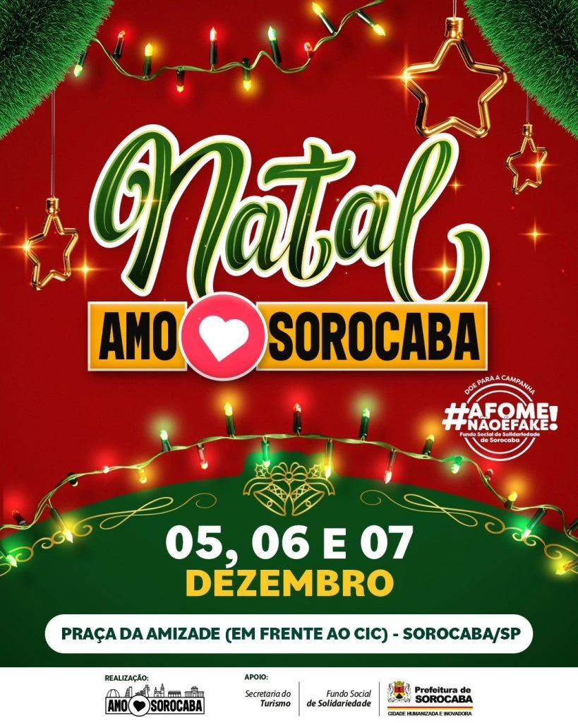 “Natal Amo Sorocaba” leva programação especial à Praça da Amizade a partir desta sexta-feira (5)