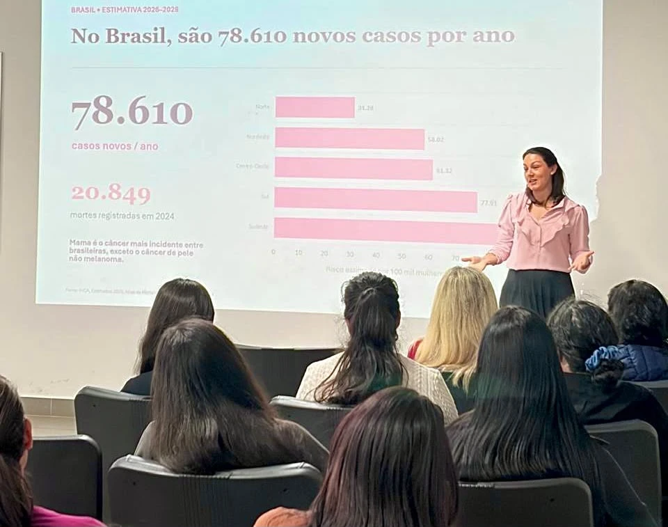 Saae/Sorocaba realiza palestra para servidoras sobre prevenção ao câncer de mama e de colo do útero