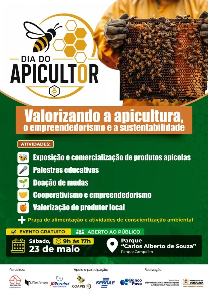 Programação especial comemora Dia do Apicultor no Campolim neste sábado (23)