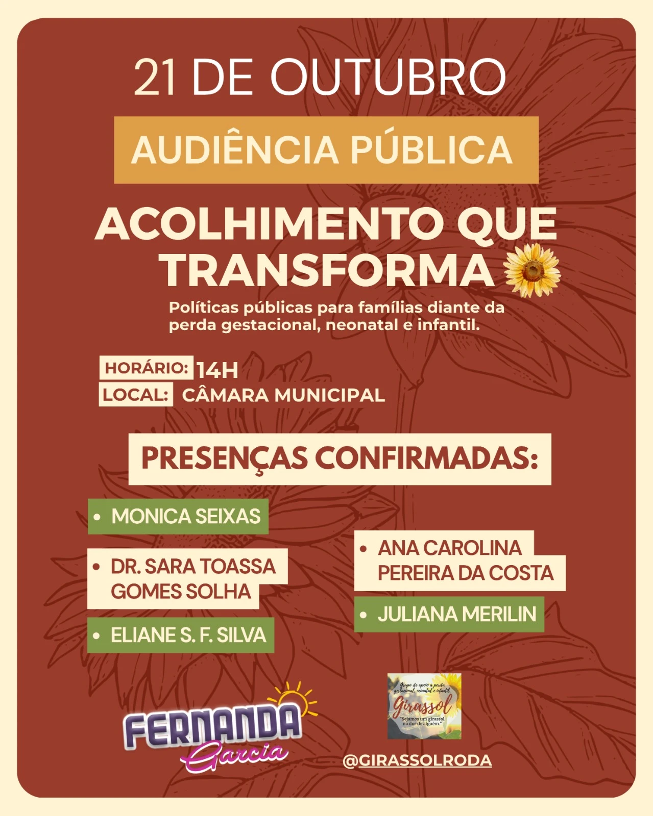 Fernanda Garcia promove audiência pública sobre acolhimento a famílias que enfrentam perdas gestacionais, neonatais e infantis