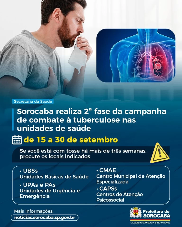 Sorocaba realiza campanha de combate à tuberculose nas unidades