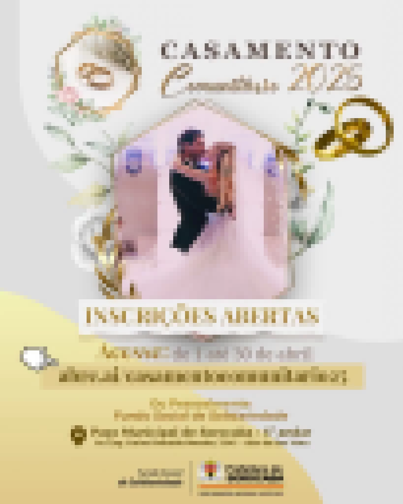 Estão abertas as inscrições para o Casamento Comunitário 2025