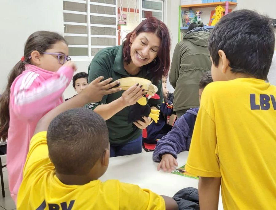 Projeto “Bica vai à Escola” leva o tema das aves a crianças da LBV do Jardim São Guilherme