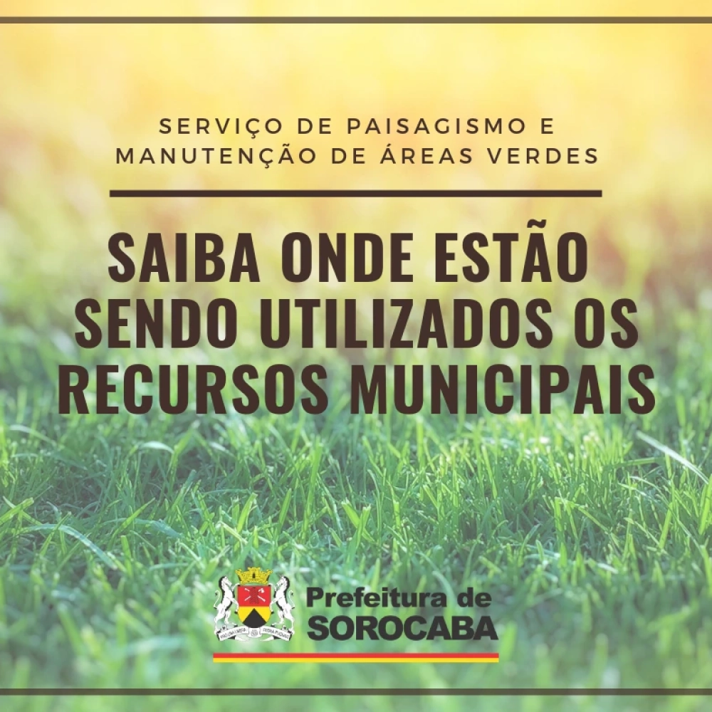 Sema divulga onde estão sendo aplicados os recursos em manutenção de áreas verdes e paisagismo