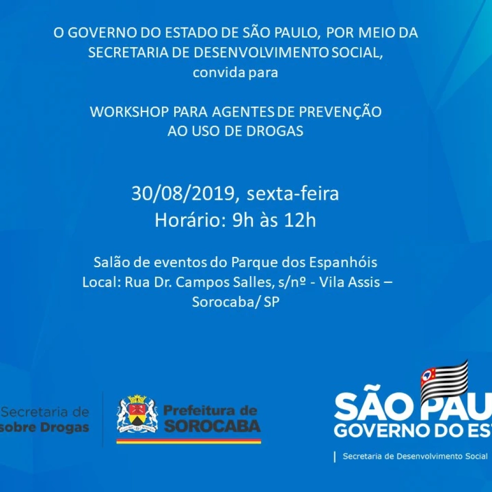 Sepod realiza workshop para agentes de prevenção ao uso de drogas