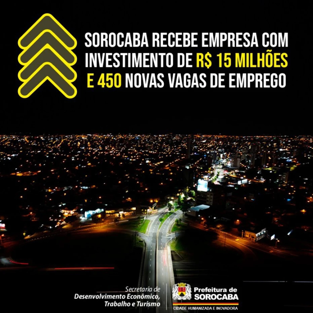 Sorocaba recebe empresa com investimento de R$ 15 milhões e 450 novas vagas de emprego