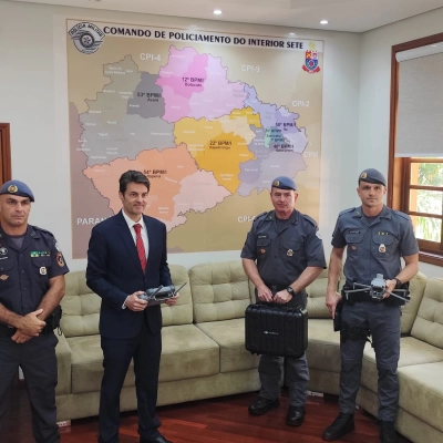 MPT destina drones com tecnologia térmica para fortalecer atuação da Polícia Militar no interior paulista