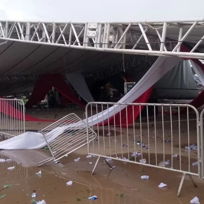 SP: Uma pessoa morre e 40 se ferem em queda de estrutura durante festa