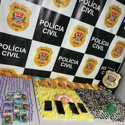 Polícia Civil prende dois suspeitos de tráfico e apreende grande quantidade de drogas em Itu