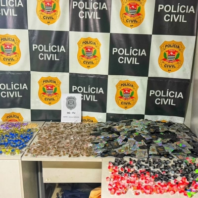 Polícia Civil localiza “casa bomba” e prende suspeito com mais de 2 mil porções de drogas em Itu