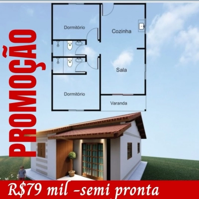 KSAS Construtora traz casa semi-pronta por R$ 79 mil e financiamento direto com a construtora no 12º Feirão de Imóveis da Zona Norte