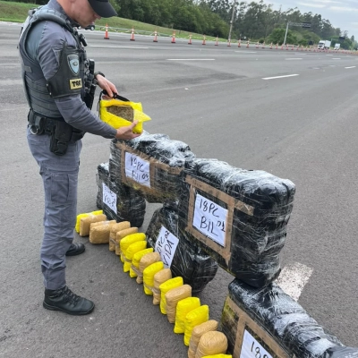 Caminhoneiro é preso com R$ 4,3 milhões em skunk na Rodovia Castello Branco