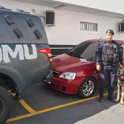 GCM recolhe veículos e apreende drogas com apoio da equipe do Canil no ‘Laranjeiras’