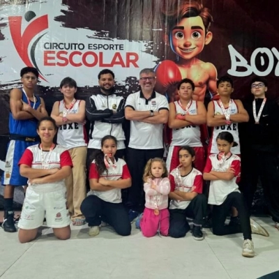 Boxe sorocabano conquista 14 medalhas e garante 3ª colocação em etapa do Circuito Escolar da federação estadual