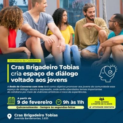 Cras Brigadeiro Tobias cria espaço de diálogo voltado aos jovens