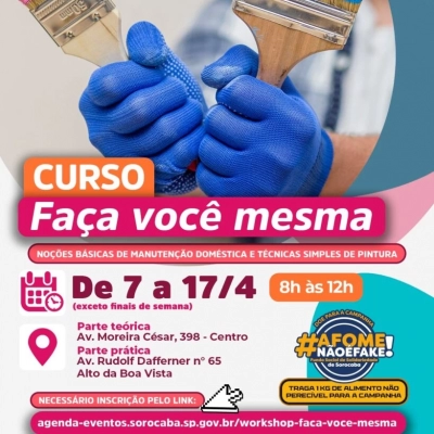 Secretaria da Mulher abre inscrições para mulheres interessadas em participar do curso “Faça você mesma” sobre manutenção doméstica